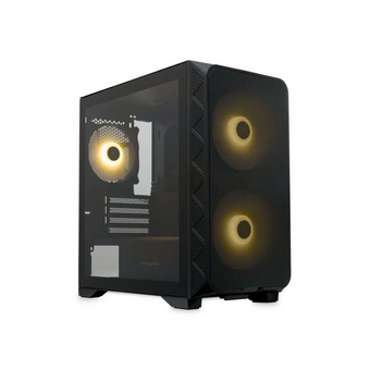  Корпус HSPD M321 (M321-TGBK-ARGB), Mesh Mini-tower, Black, slide TG, 0.45 SPCC, 2x140mm ARGB+1x120mm ARGB mATX 