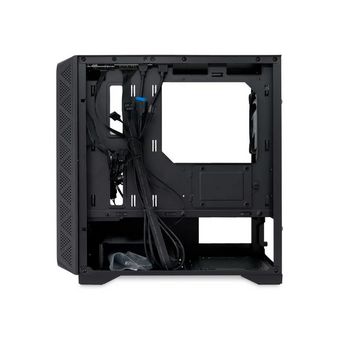  Корпус HSPD M321 (M321-TGBK-ARGB), Mesh Mini-tower, Black, slide TG, 0.45 SPCC, 2x140mm ARGB+1x120mm ARGB mATX 
