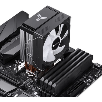  Кулер JONSBO CR-1300 Evo Black LGA1700/1200/115X/AM5/AM4 (TDP 160W, PWM, 90mm Dynamic Multi-Color LED Fan, 4 тепловые трубки, 4-pin) Retail 