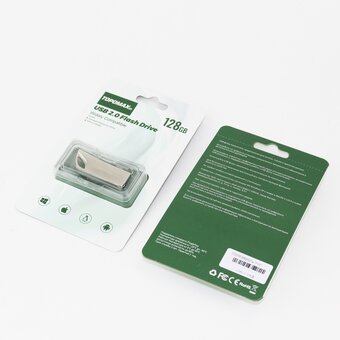  USB-флешка TOPOMAX TP-001 128G 2.0, скорость чтения 15МБ/с, записи 6МБ/с, металл 