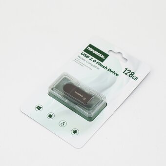  USB-флешка TOPOMAX TP-003 128G 2.0 скорость чтения 15МБ/с, записи 6МБ/с, металл 