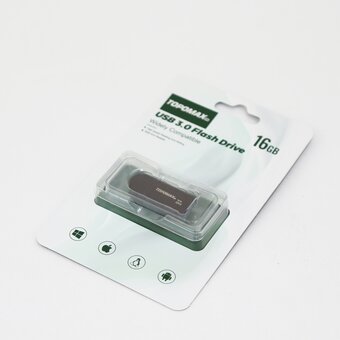  USB-флешка TOPOMAX TP-006 16G 3.0 скорость чтения 80МБ/с, записи 25МБ/с, металл 