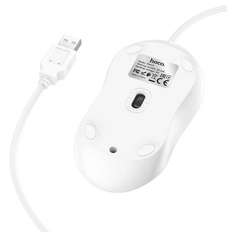  Мышь HOCO GM13 Esteem business wired mouse white 