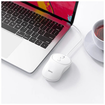 Мышь HOCO GM13 Esteem business wired mouse white 