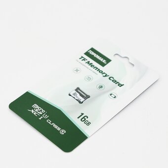  Карта памяти TOPOMAX microSDHC 16GB Class10 UHS-I (скорость чтения 20МБ/с, записи 10МБ/с) 