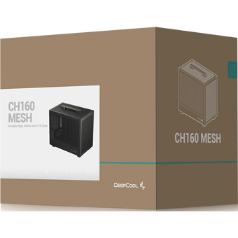  Корпус Deepcool CH160 Mesh без БП, черный, Mini-ITX 