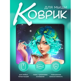  Perfeo Коврик для компьютерной мыши "Anime", Рис.18 (240*200*2 мм), ткань+резиновое основание 