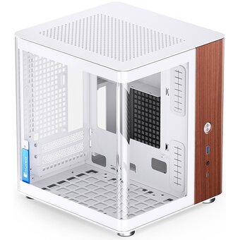  Корпус JONSBO TK-0 White без БП, боковая панель из зак. стекла (панорама), mini-ITX, SFX, белый 