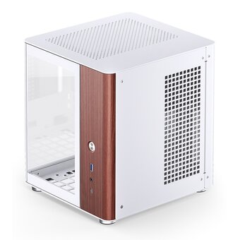  Корпус JONSBO TK-0 White без БП, боковая панель из зак. стекла (панорама), mini-ITX, SFX, белый 
