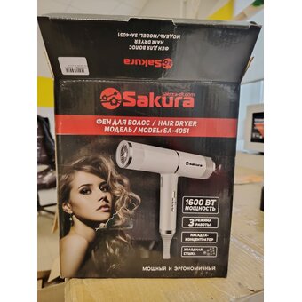  УЦ Фен SAKURA SA-4051GR (плохая упаковка, скол на заглушке на задней части) 