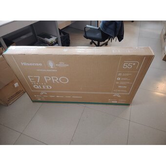  УЦ Телевизор Hisense 55E7NQ Pro QLED темно-серый 3840x2160, 4K Ultra HD, 120Гц, Wi-Fi, Smart TV, VIDAA (плохая упаковка, сброс ПО и перепрошивка) 