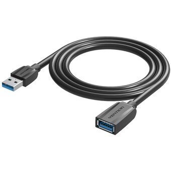  Кабель удлинитель Vention VAS-A45-B100 USB 3.0 AM/AF 1м Black Edition 