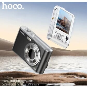  Фотоаппарат Hoco DV203 Dual-lens digital camera white 