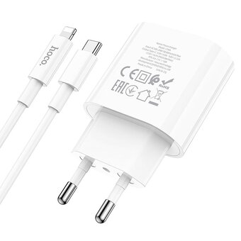  СЗУ HOCO C94A Metro single port PD20W+Type-C to lightning, white 