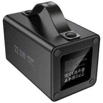  Аккумулятор внешний резервный HOCO J138 Distant 22.5W+PD20W+DC12V multi-function power bank 60000mAh black 