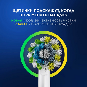  Электрическая зубная щетка Oral-B Vitality Pro 80821814 насадки 2шт, голубой 