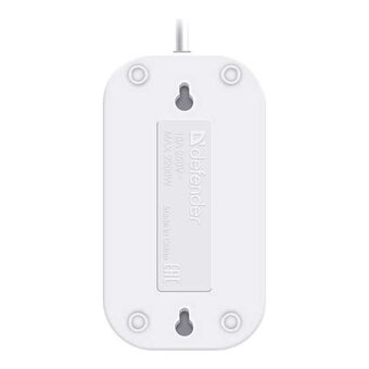  Сетевой удлинитель Defender B220 (99272) 5м, белый 