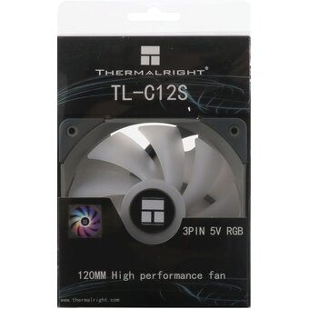  Вентилятор Thermalright TL-C12S, ARGB 120х120x25 черный 4-pin 25.6дБ Ret 