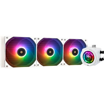  СВО Thermalright Core Vision 360 ARGB (C-Vision-360-WH-ARGB) Soc-AM5/AM4/1200/1700/1851 белый 4-pin 28.1dB Al LCD Ret 