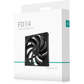  Вентилятор DEEPCOOL FD14 140x140x25мм (PWM, черный, 400-1650об/мин) Color BOX 