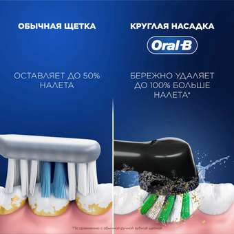  Электрическая зубная щетка Oral-B Vitality Pro 80813238 насадки 2шт, голубой 