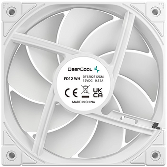  Вентилятор DEEPCOOL FD12 WH-3 in 1 120x120x25мм (PWM, белый, 400-2050об/мин) Color BOX 