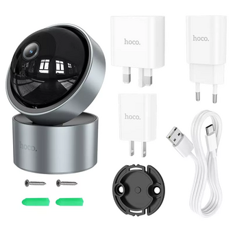  Камера видеонаблюдения HOCO D5 Indoor PTZ HD camera EU silvery gray 