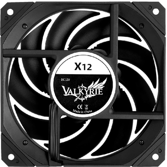  Вентилятор Valkyrie X12 ARGB Black (HW X12E) / 120mm, ARGB 5V 3pin, PWM 12V 4pin, 800-2150RPM, 80CFM, 29dBA 