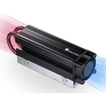  Кулер для SSD M.2 2280 JONSBO M.2-7 Black (1*30mm PWM Fan, 2 тепловые трубки, черный) 