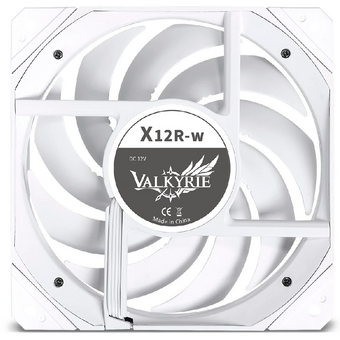  Вентилятор Valkyrie X12 ARGB Reverse White (HW X12ER-W) / 120mm, ARGB 5V 3pin, PWM 12V 4pin, 800-2150RPM, 80CFM, 29dBA 