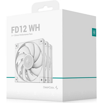  Вентилятор DEEPCOOL FD12 WH-3 in 1 120x120x25мм (PWM, белый, 400-2050об/мин) Color BOX 
