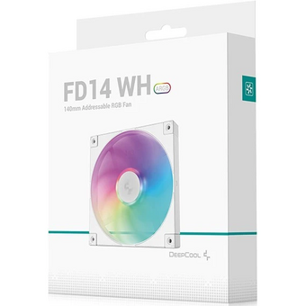  Вентилятор DEEPCOOL FD14 ARGB WH 140x140x25мм (PWM, ARGB, белый, 400-1650об/мин) Color BOX 