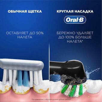  Электрическая зубная щетка Oral-B Vitality Pro 80816925 насадки 1шт, черный 