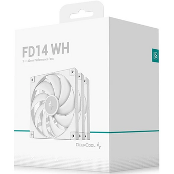  Вентилятор DEEPCOOL FD14 WH-3 in 1 140x140x25мм (PWM, белый, 400-1650об/мин) Color BOX 