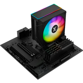  Кулер XASTRA AR400 ARGB BK LGA1851/1700/1200/115X/AM5/AM4 (TDP 220W, 4 тепл.трубки, PWM Fan ARGB 120mm , top cover with ARGB led, black h 