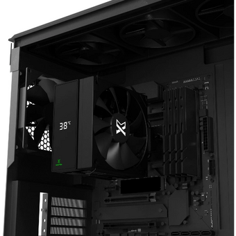  Кулер XASTRA AR400 Digital BK LGA1851/1700/1200/115X/AM5/AM4 (TDP 220W, 4 тепл.трубки ,PWM Fan 120mm black , top cover with display, black) 
