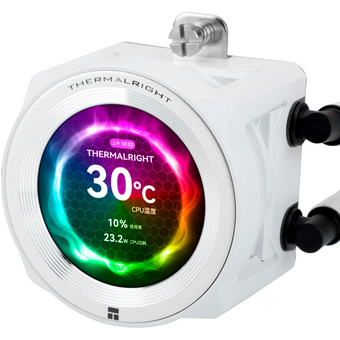  СВО Thermalright Core Vision 360 ARGB (C-Vision-360-WH-ARGB) Soc-AM5/AM4/1200/1700/1851 белый 4-pin 28.1dB Al LCD Ret 