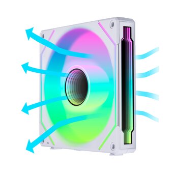  Вентилятор Lian Li Uni Fan SL-INF 140 Reverse White (G99.14RSLIN1W.R0) /14RSLIN1W/ 140x140x25мм (PWM, ARGB, 200-1600 об/мин, 28,6dBa) 