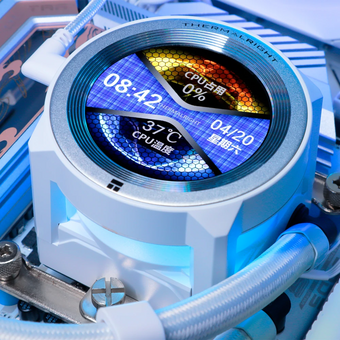  СВО Thermalright Core Vision 360 ARGB (C-Vision-360-WH-ARGB) Soc-AM5/AM4/1200/1700/1851 белый 4-pin 28.1dB Al LCD Ret 