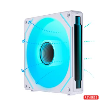  Вентилятор Lian Li Uni Fan SL-INF 140 Reverse White (G99.14RSLIN1W.R0) /14RSLIN1W/ 140x140x25мм (PWM, ARGB, 200-1600 об/мин, 28,6dBa) 