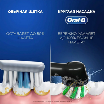  Электрическая зубная щетка Oral-B Vitality Pro 80813151 насадки 2шт, черный 
