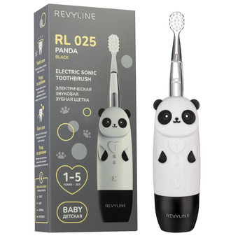  Электрическая зубная щетка REVYLINE RL 025 (7854) насадки 2шт, черный 