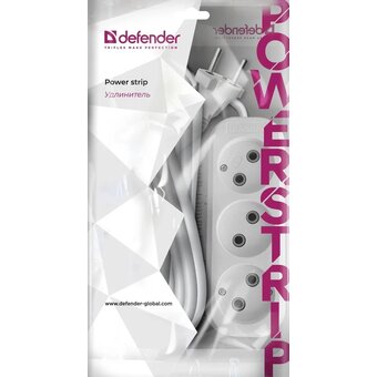  Сетевой удлинитель Defender B230 (99276) 2м, белый 