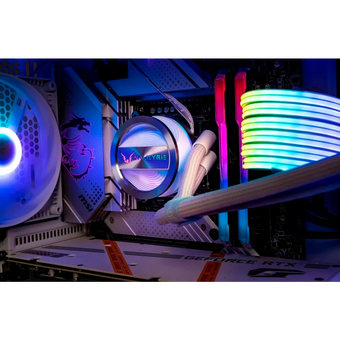  СВО Valkyrie Dragonfang 360 White (HW GL360W) / 3x120mm ARGB fans, 800-2150RPM, 80CFM, 29dBA, 300W TDP 