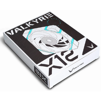  Вентилятор Valkyrie X12 ARGB White (HW X12E-W)/ 120mm, ARGB 5V 3pin, PWM 12V 4pin, 800-2150RPM, 80CFM, 29dBA 