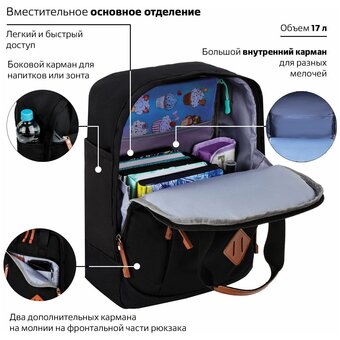  Рюкзак Brauberg Friendly (270089) черный 