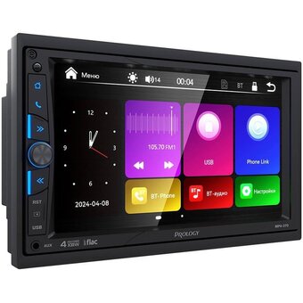  Автомагнитола Prology MPV-370 (PRMPV370) 2DIN 4x55Вт v4.2 AUX 7" 2 ПДУ 
