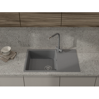  Кухонная мойка GRANFEST Urban 678L dark gray 