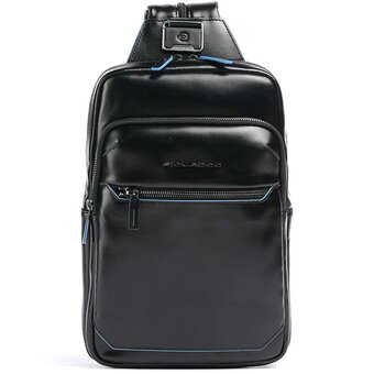  Рюкзак слинг мужской Piquadro Blue Square CA6589B2/N черный кожа 