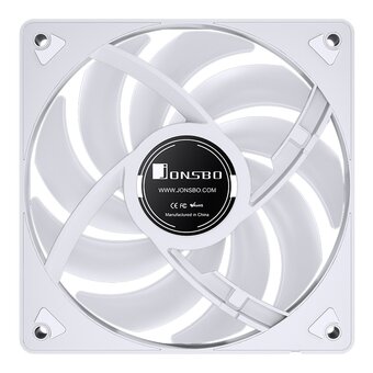 Вентилятор JONSBO SL-120WR 120х120х25мм Reverse (PWM, ARGB LED, 600-1500об/мин, обратный поток, белый) Retail 